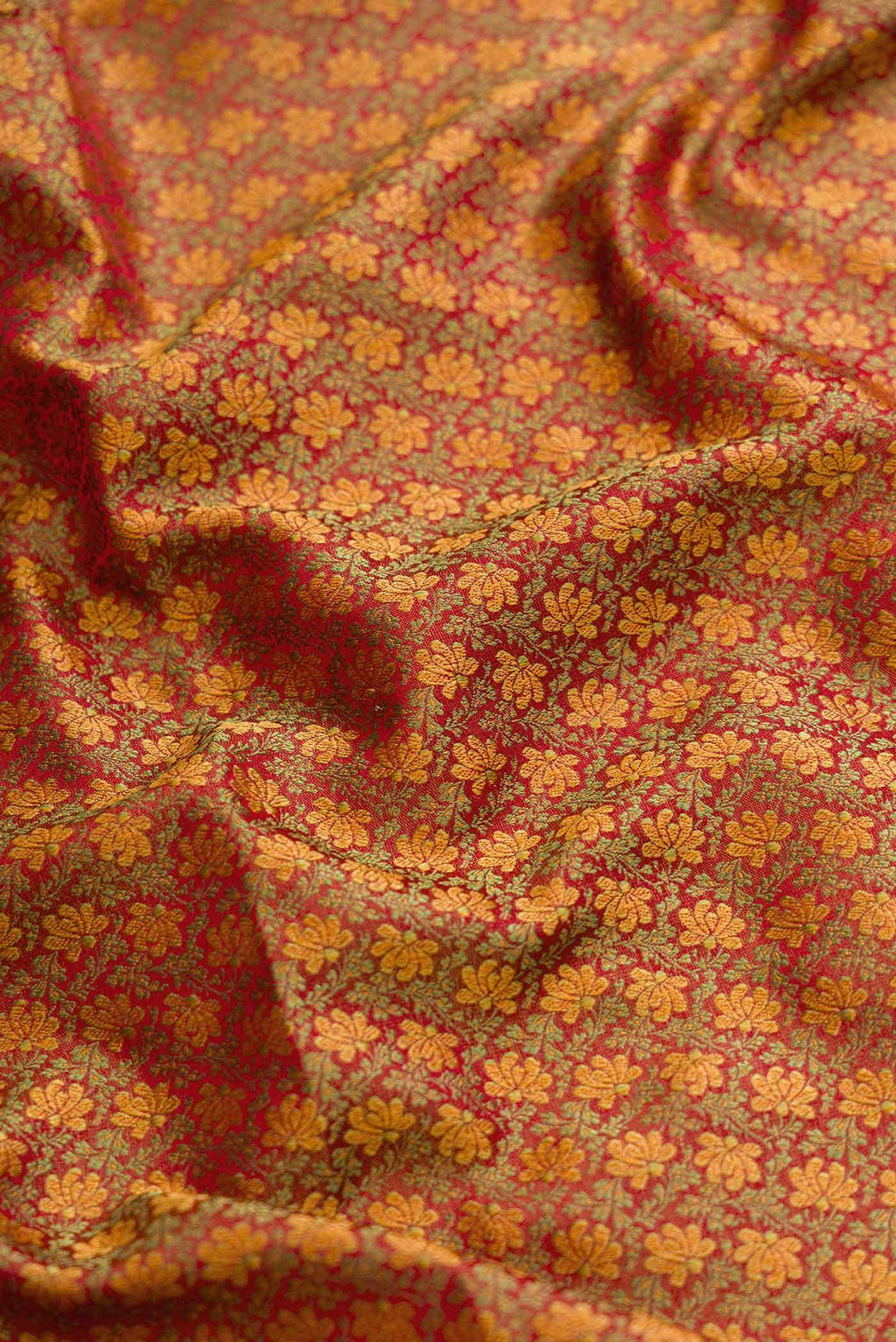 Maroon Dual Tone Banarasi Silk Saree