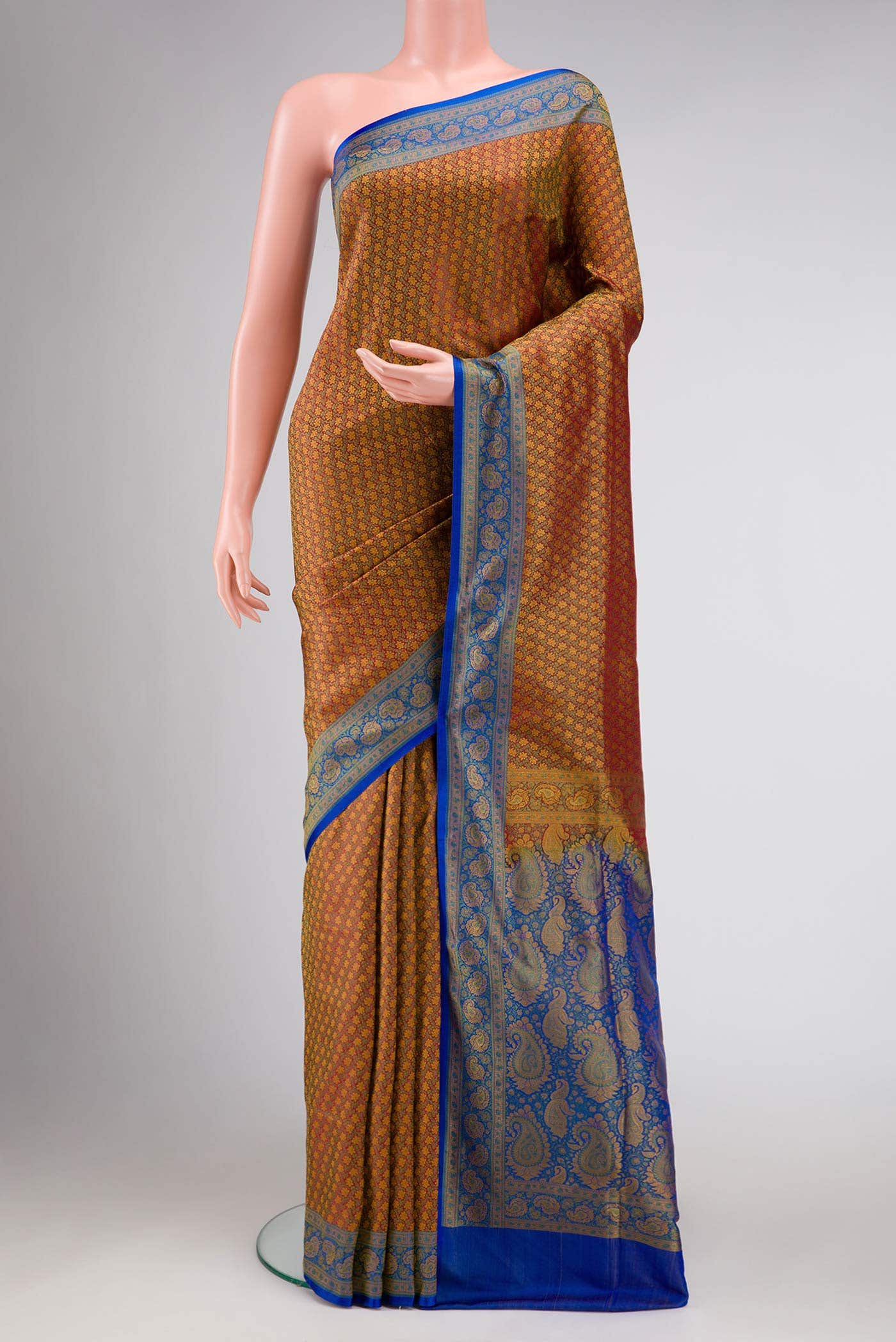 Maroon Dual Tone Banarasi Silk Saree