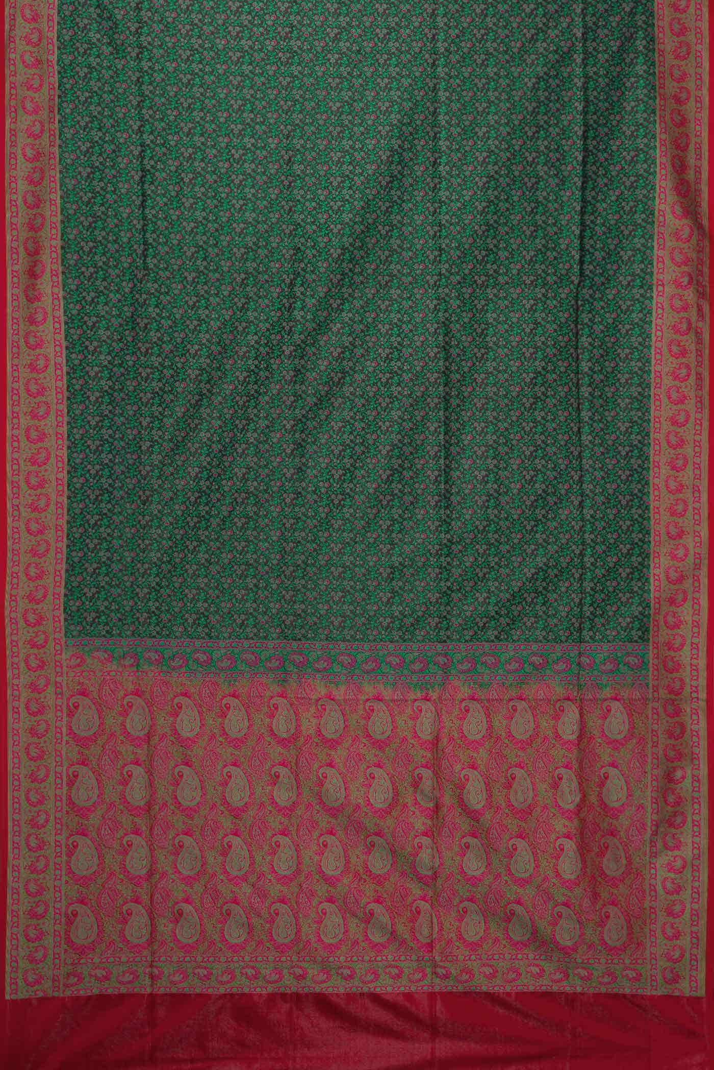 Green Dual Tone Banarasi Silk Saree
