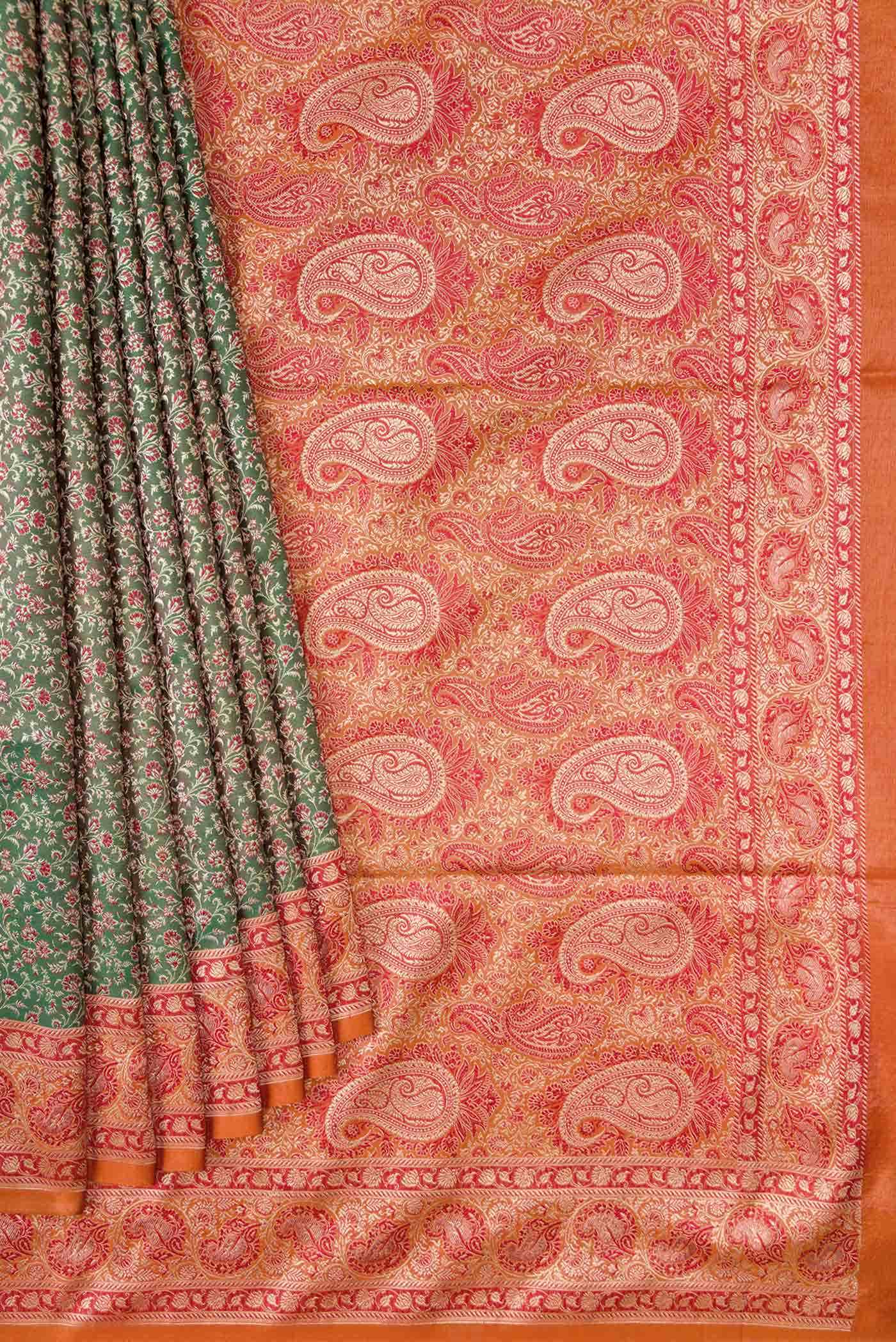Green Banarasi Silk Saree