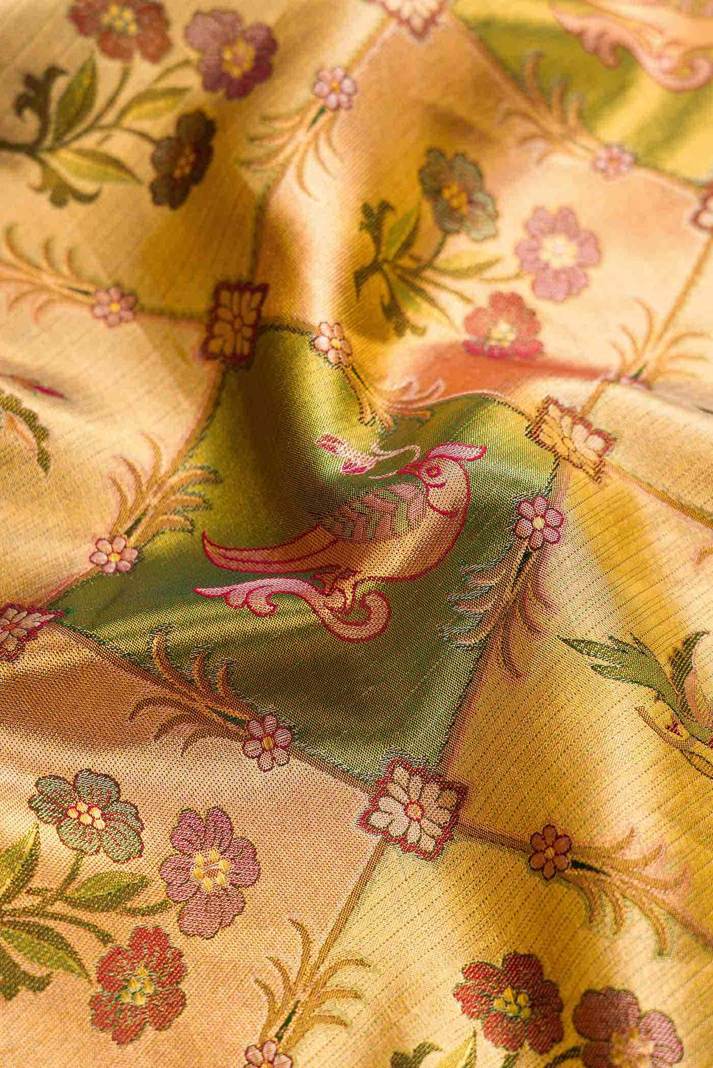 Gold Kanchipuram Tissue Silk Saree