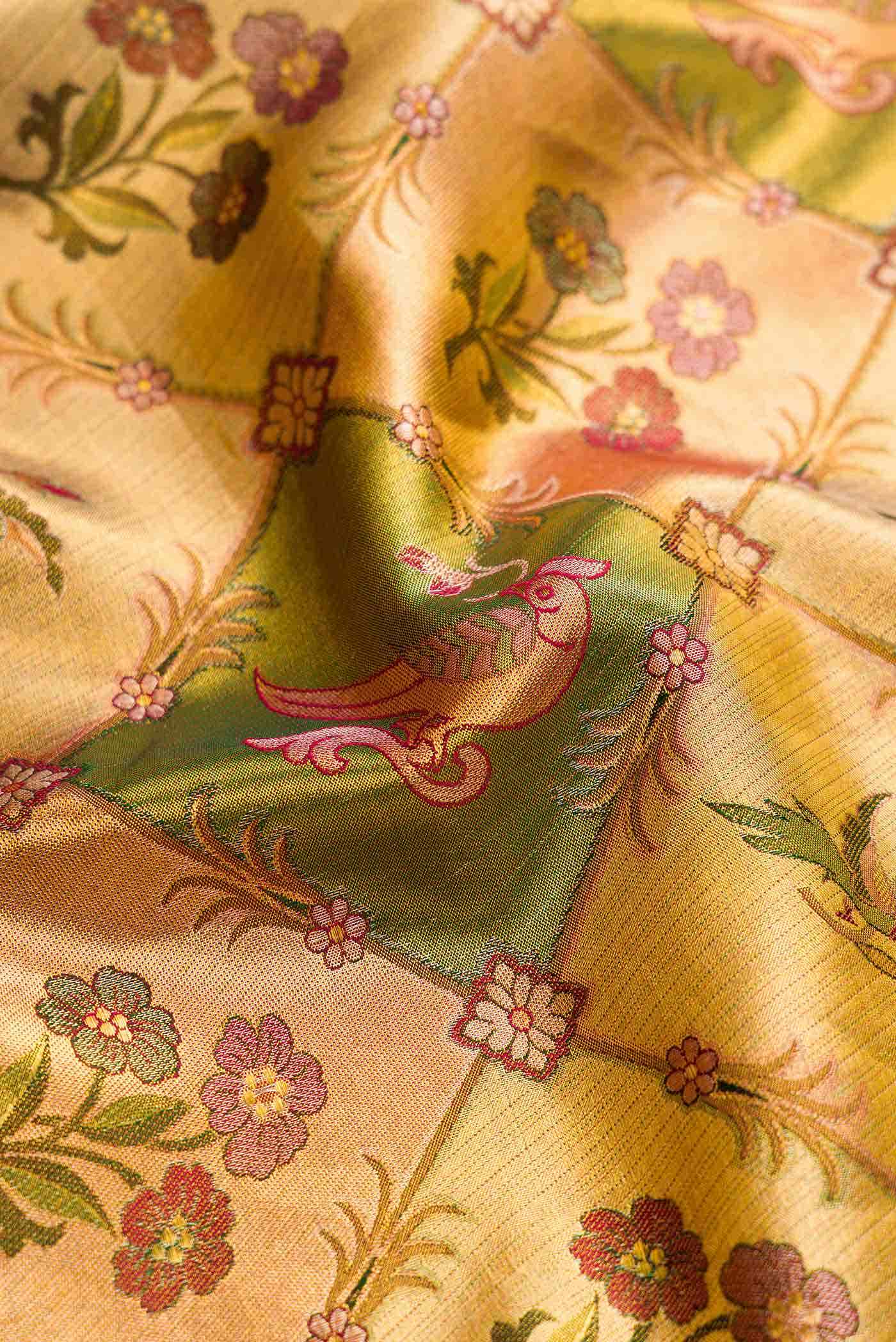Gold Kanchipuram Tissue Silk Saree