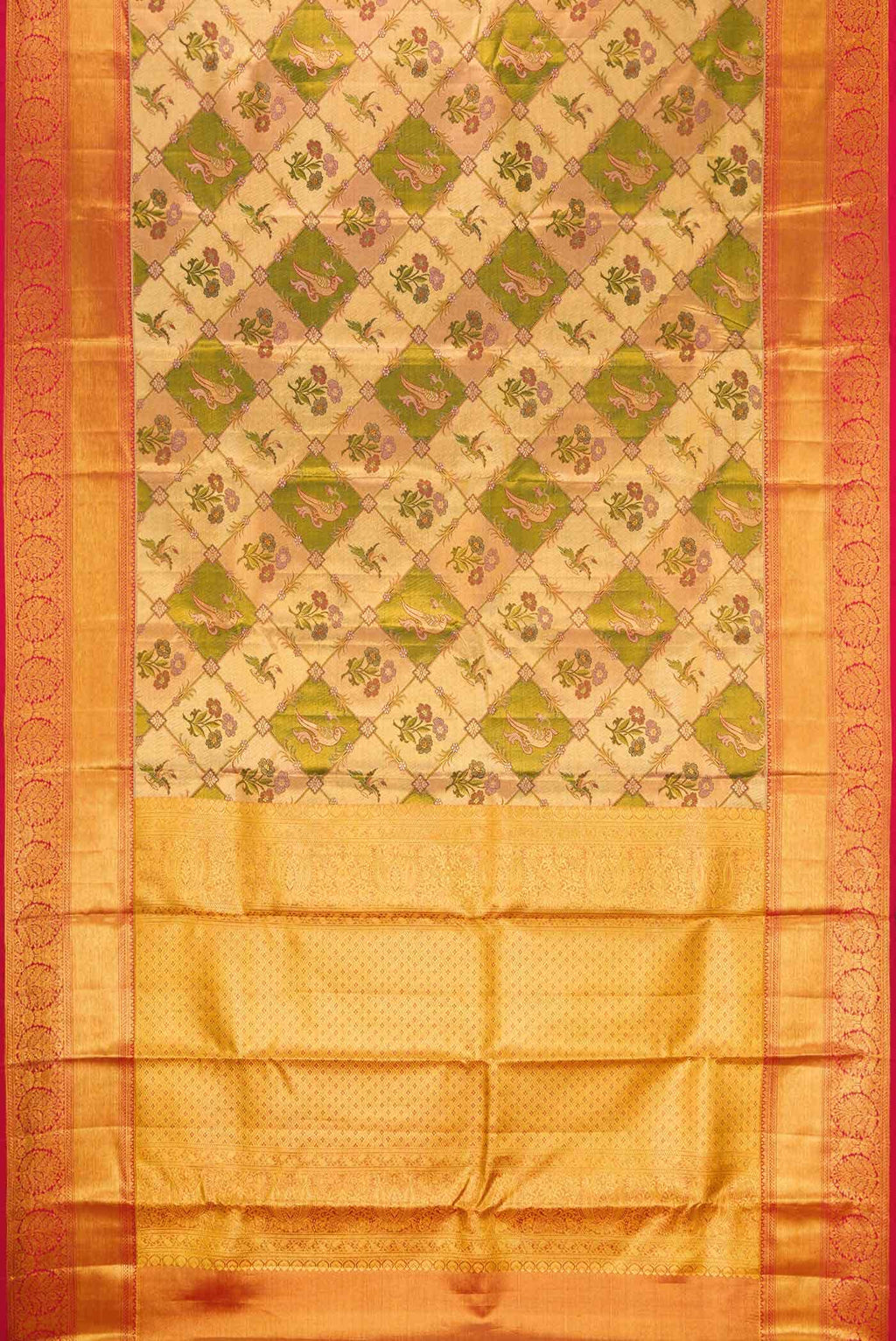 Gold Kanchipuram Tissue Silk Saree