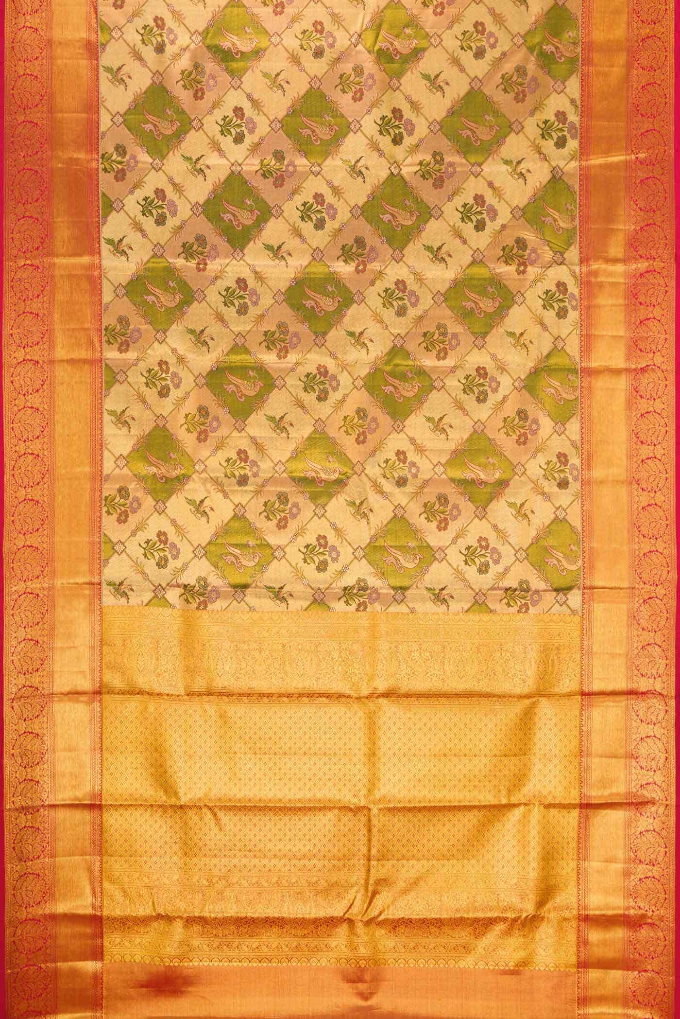 Gold Kanchipuram Tissue Silk Saree