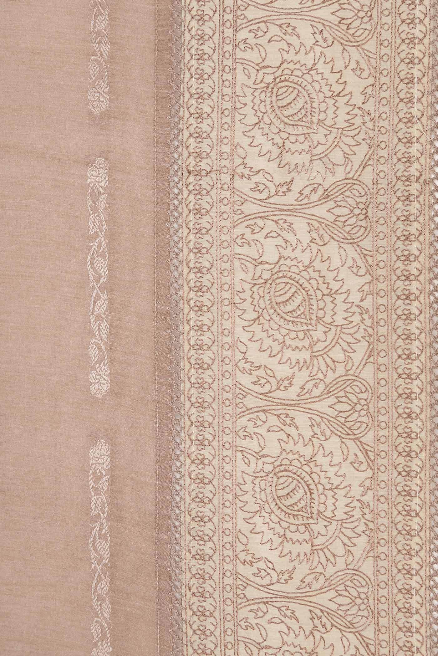 Brown Chanderi Silk Saree