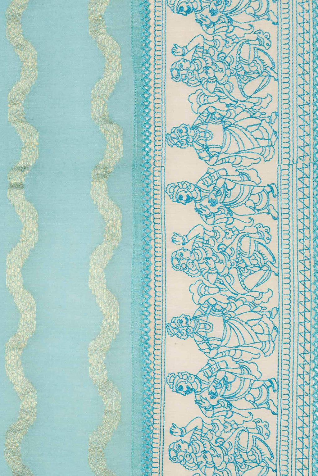 Light Blue Chanderi Silk Saree