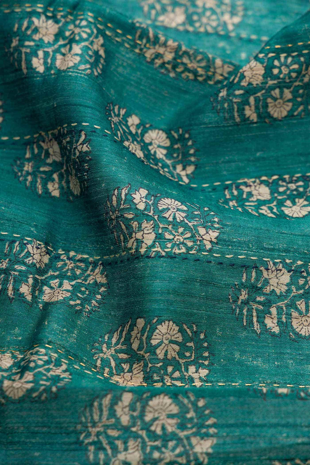Green Dual Tone Tussar Silk Saree