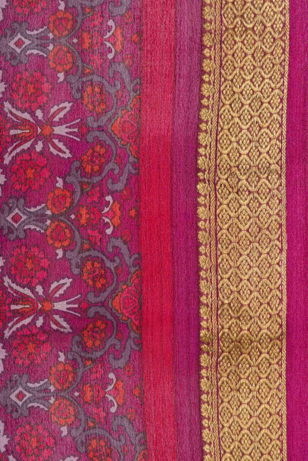Lavender Mysore Crepe Saree