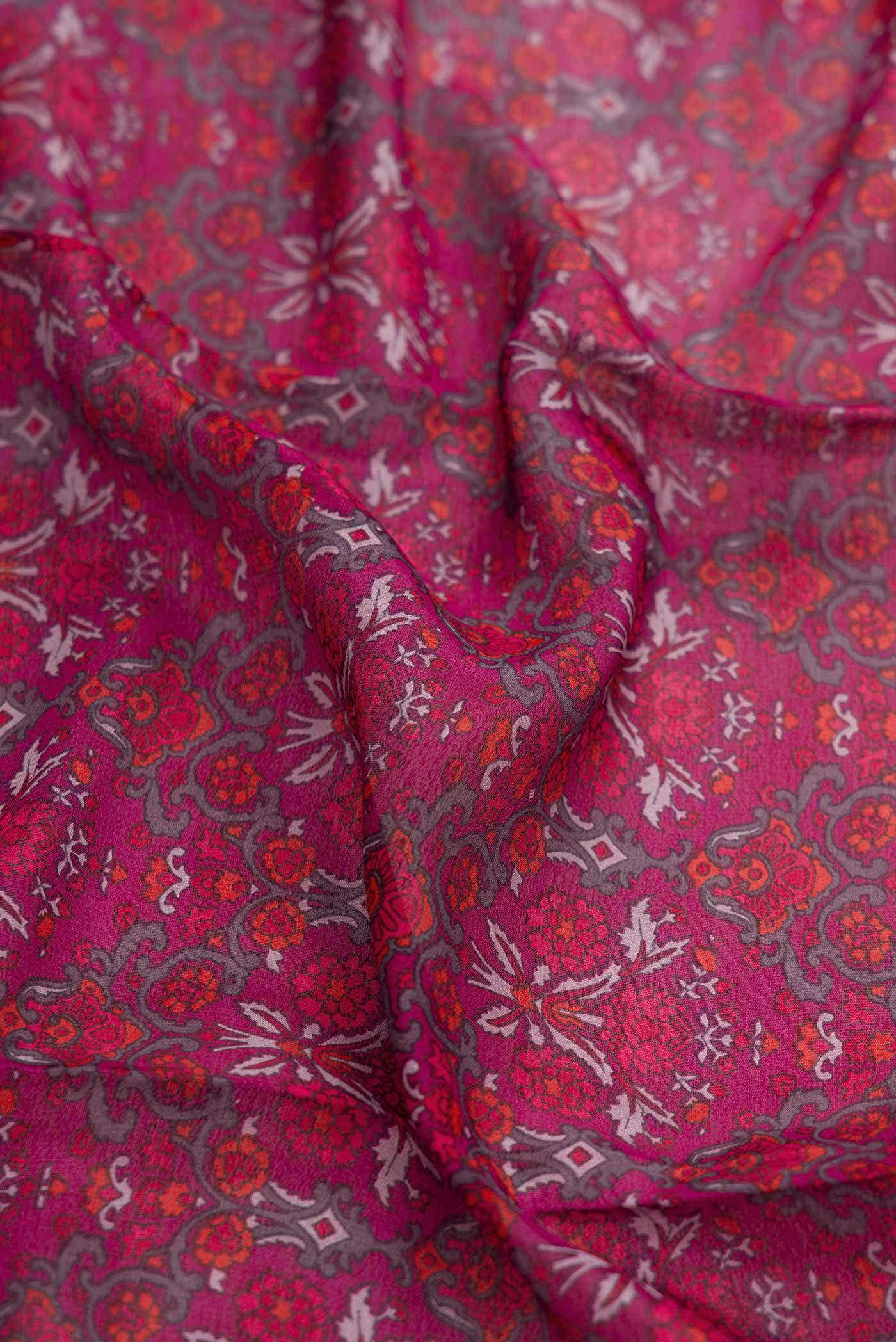 Lavender Mysore Crepe Saree