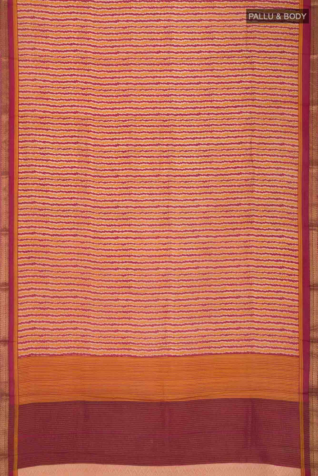 Beige Crepe Saree