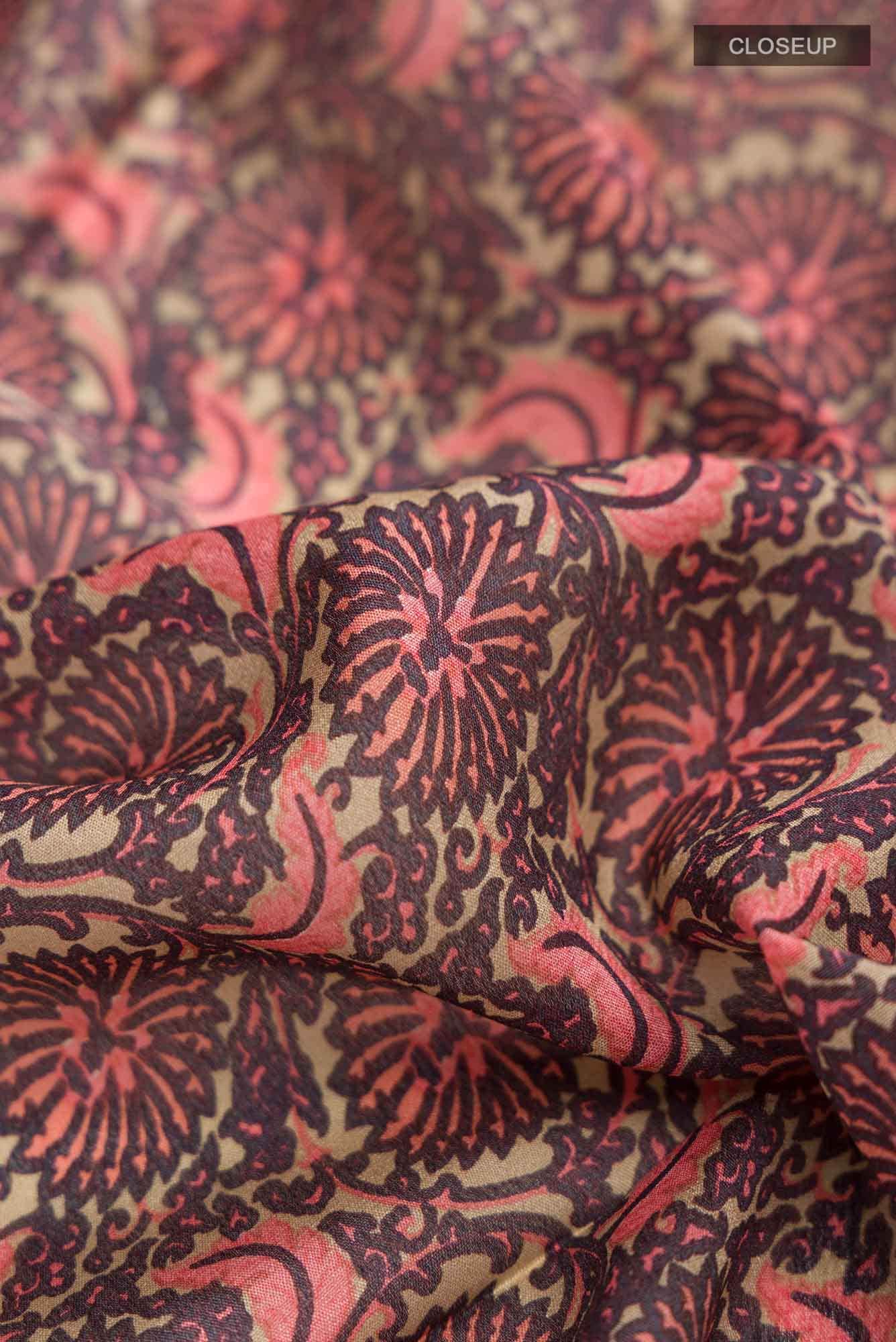 Violet Crepe Saree