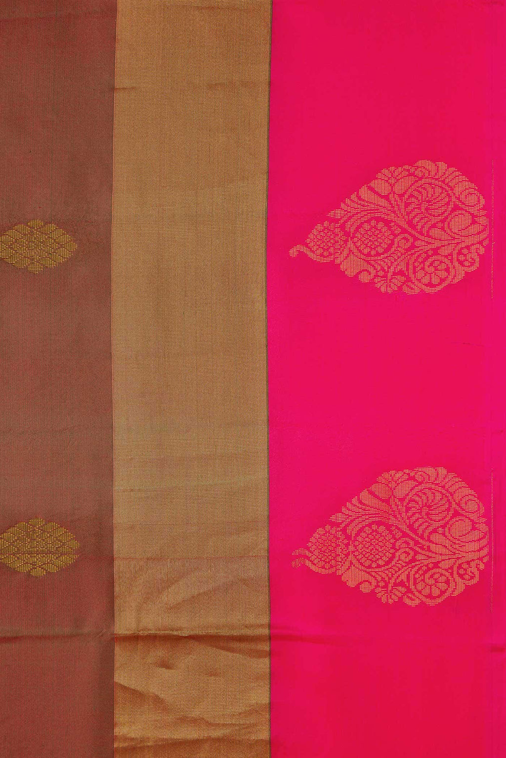 Maroon Dual Tone Soft Silk Saree