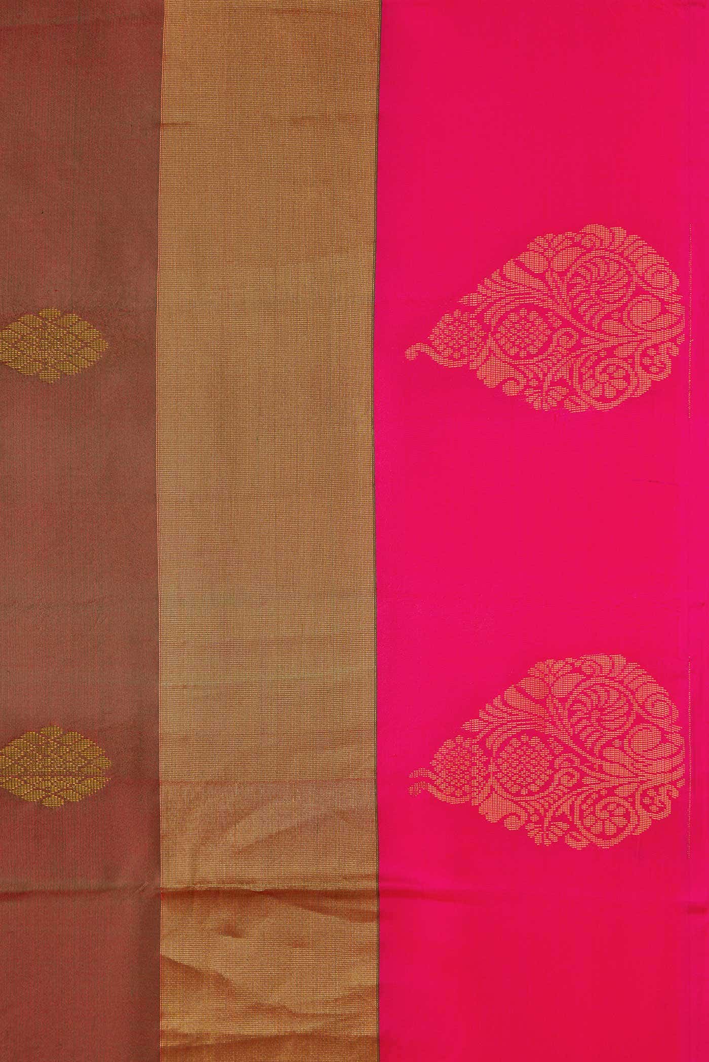 Maroon Dual Tone Soft Silk Saree