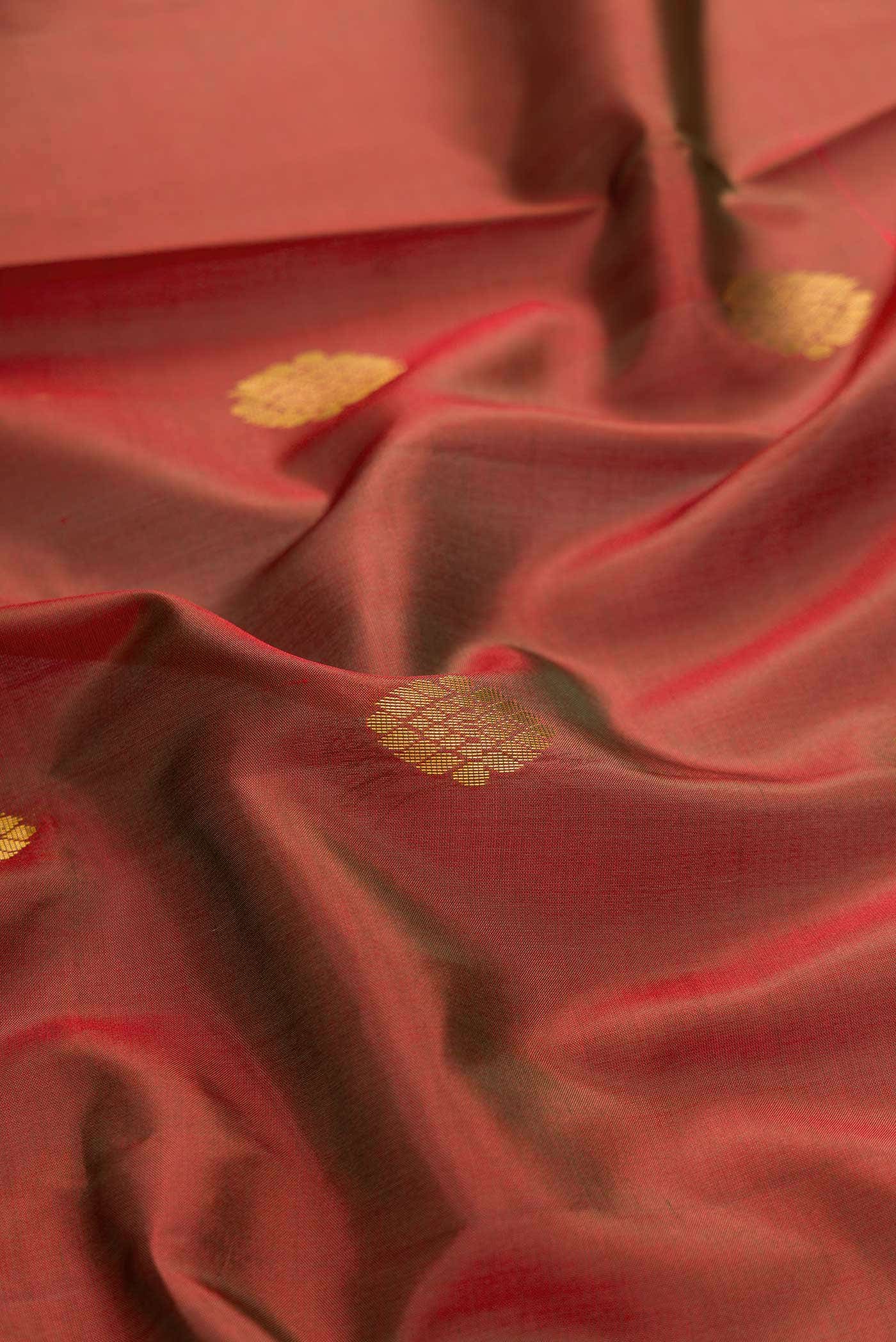 Maroon Dual Tone Soft Silk Saree