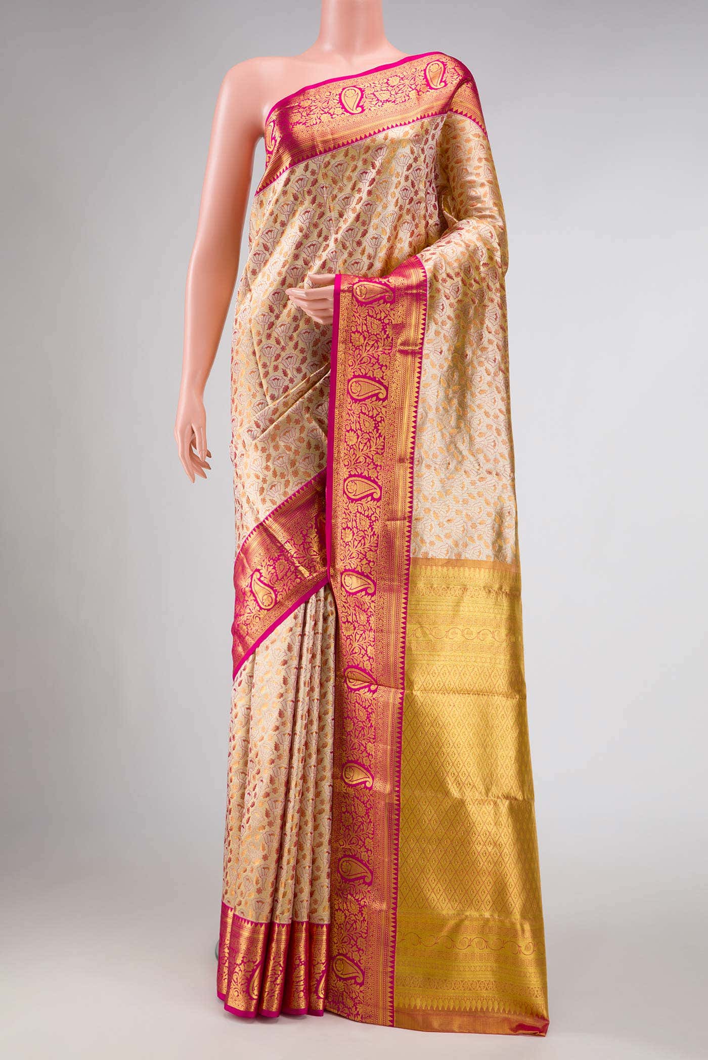 Gold Kanchipuram Tissue Silk Saree