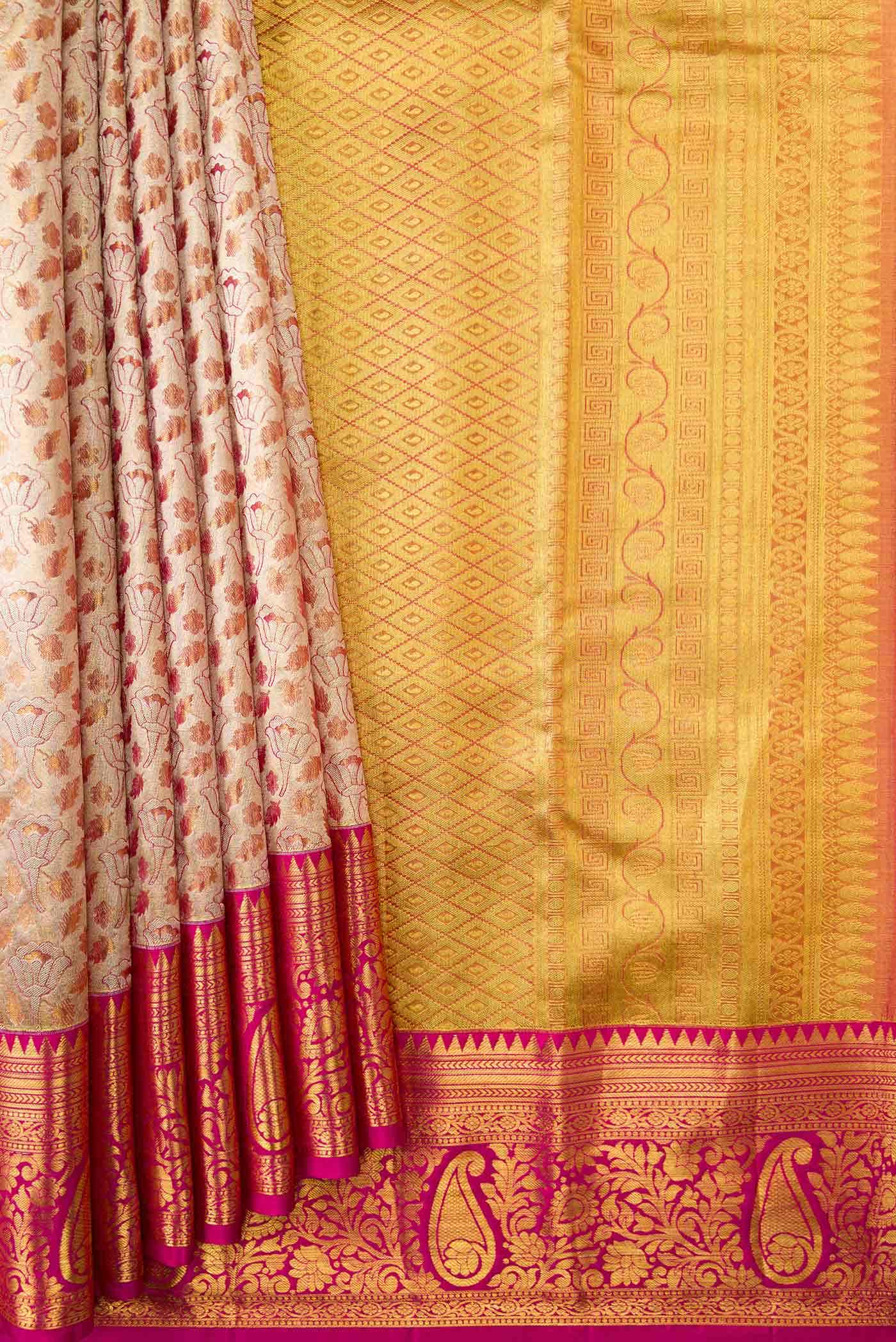 Gold Kanchipuram Tissue Silk Saree
