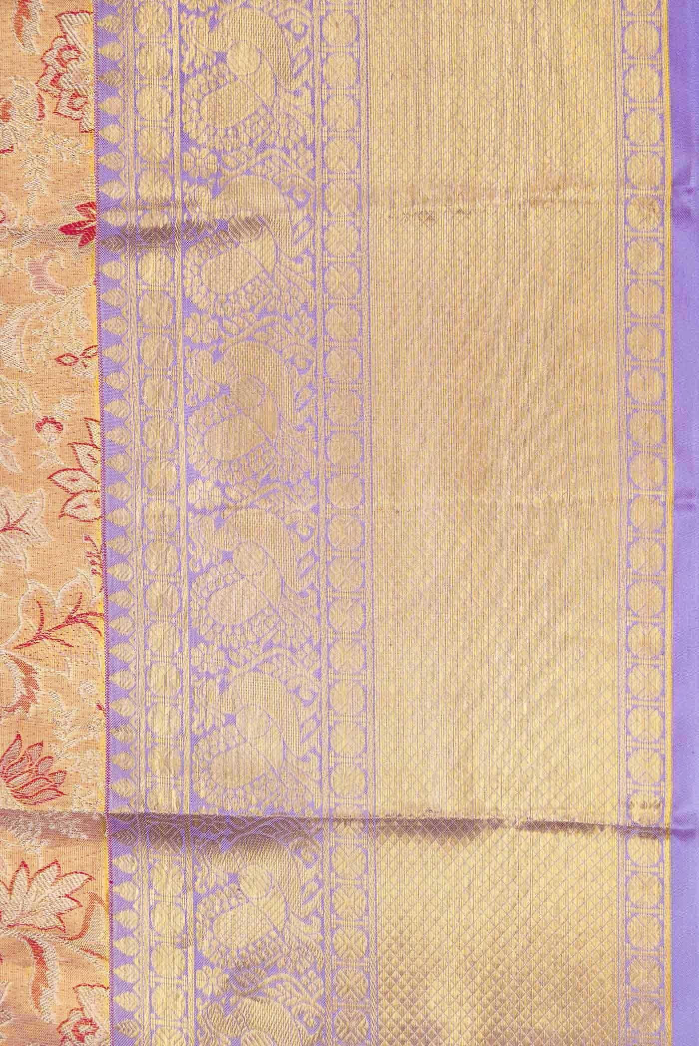 Pink Dual Tone Kanchipuram Tissue Silk Saree