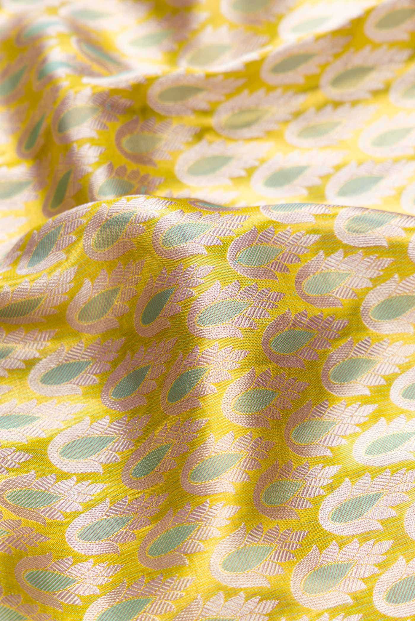 Gold Dual Tone Kanchipuram Tissue Silk Saree
