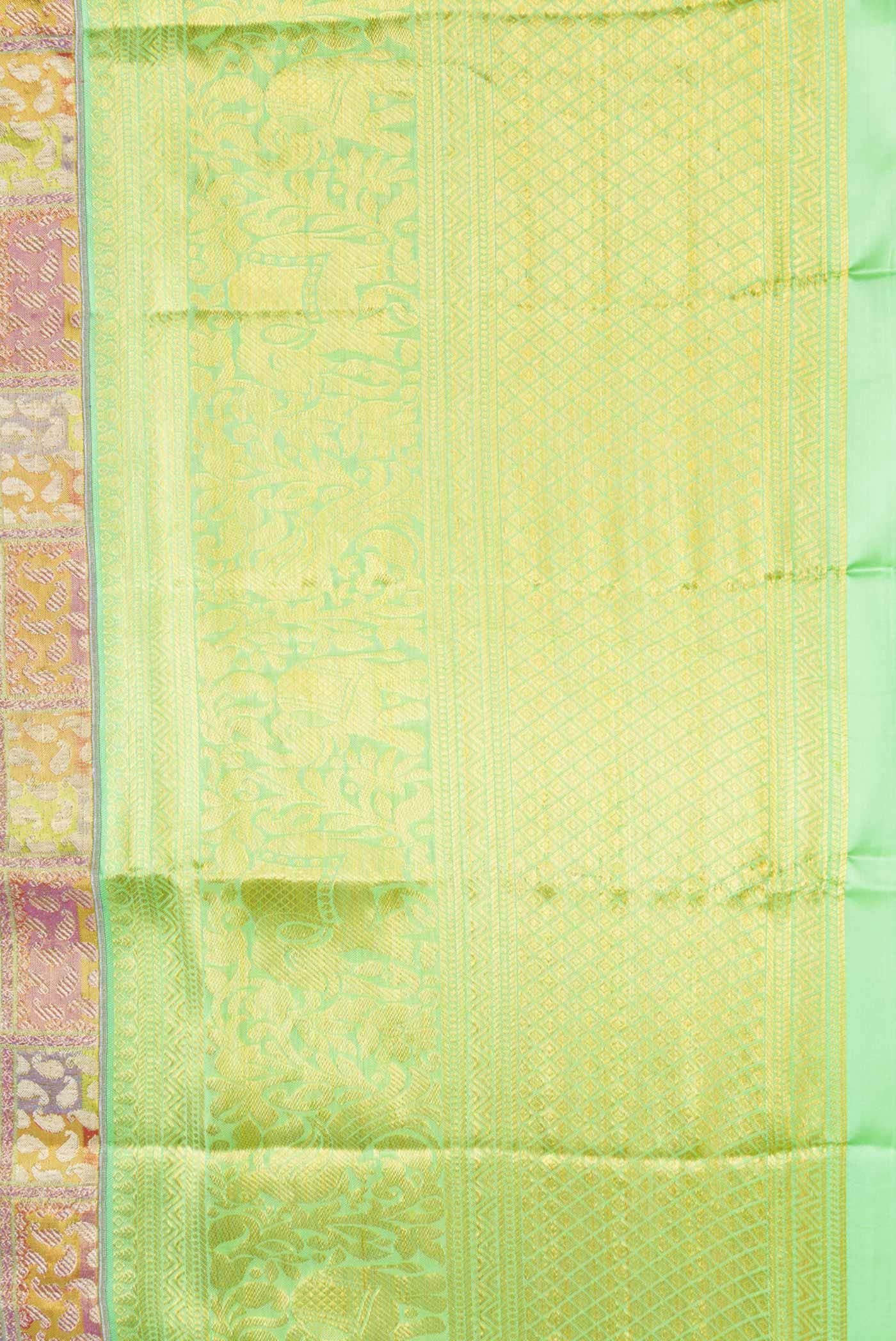 Gold Dual Tone Kanchipuram Tissue Silk Saree
