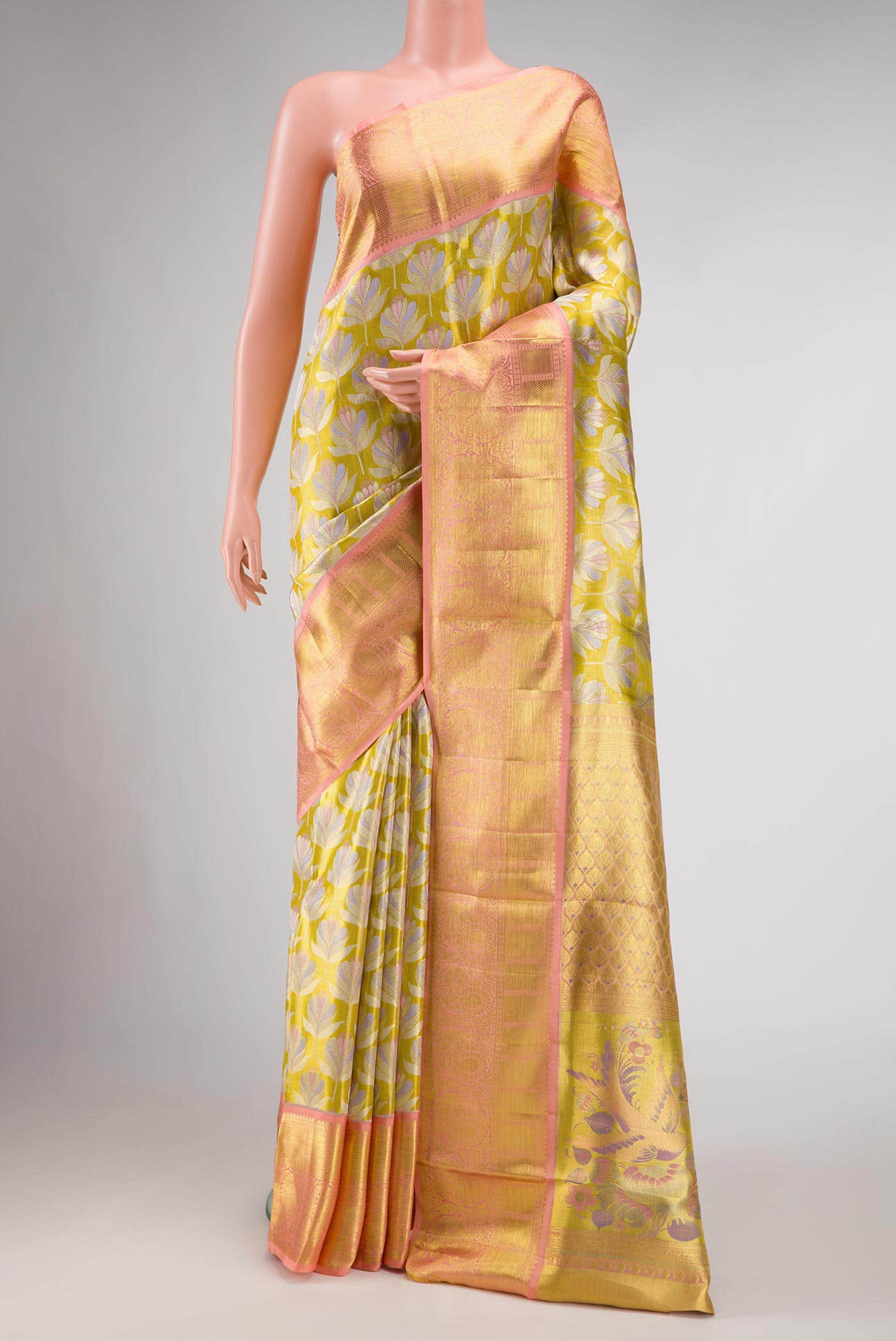 Gold Kanchipuram Tissue Silk Saree
