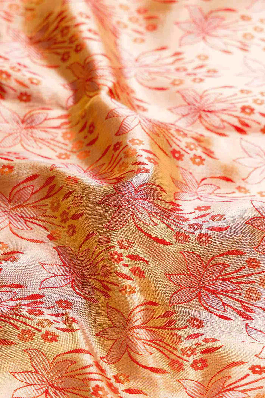 Gold Dual Tone Kanchipuram Tissue Silk Saree