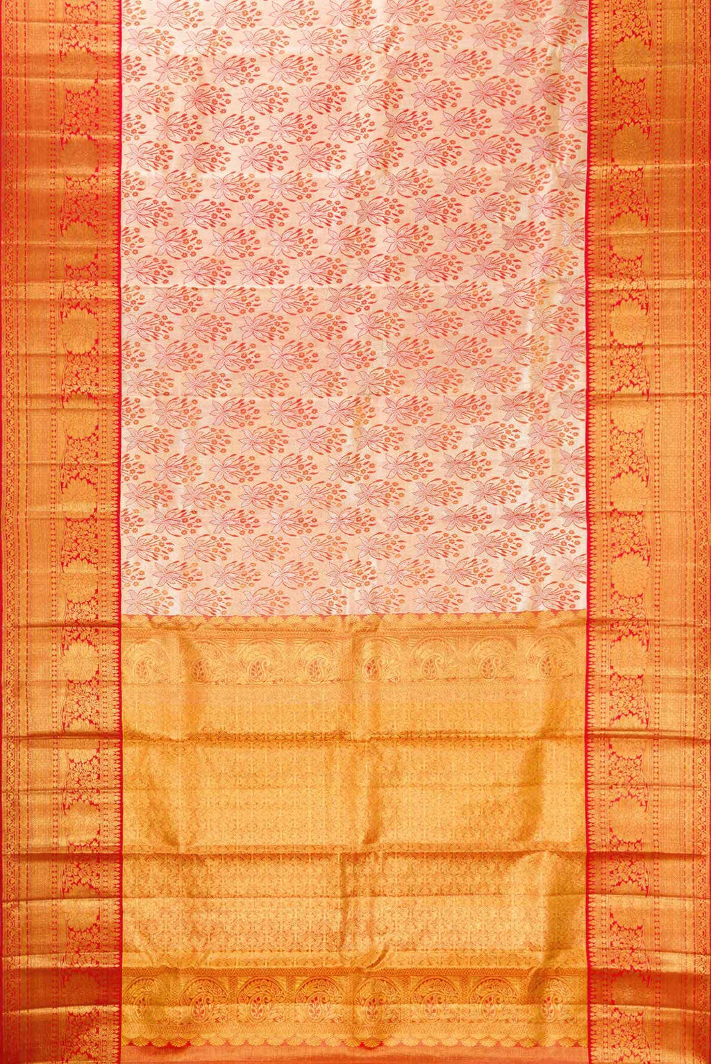 Gold Dual Tone Kanchipuram Tissue Silk Saree