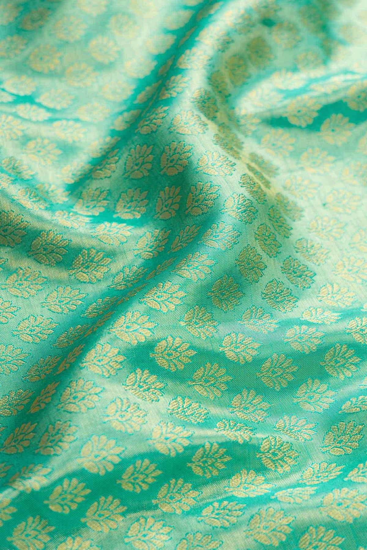 Light Green Kanchipuram Tissue Silk Saree