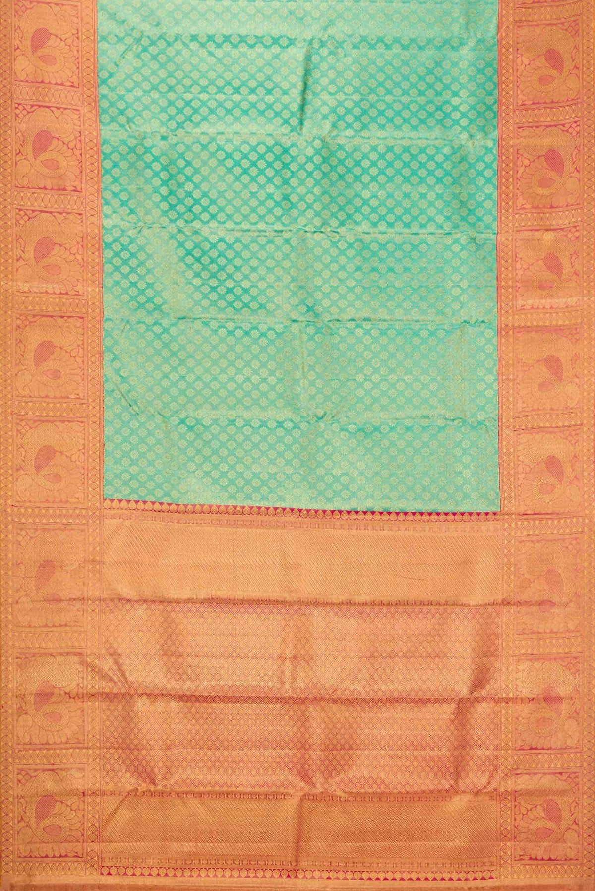 Light Green Kanchipuram Tissue Silk Saree