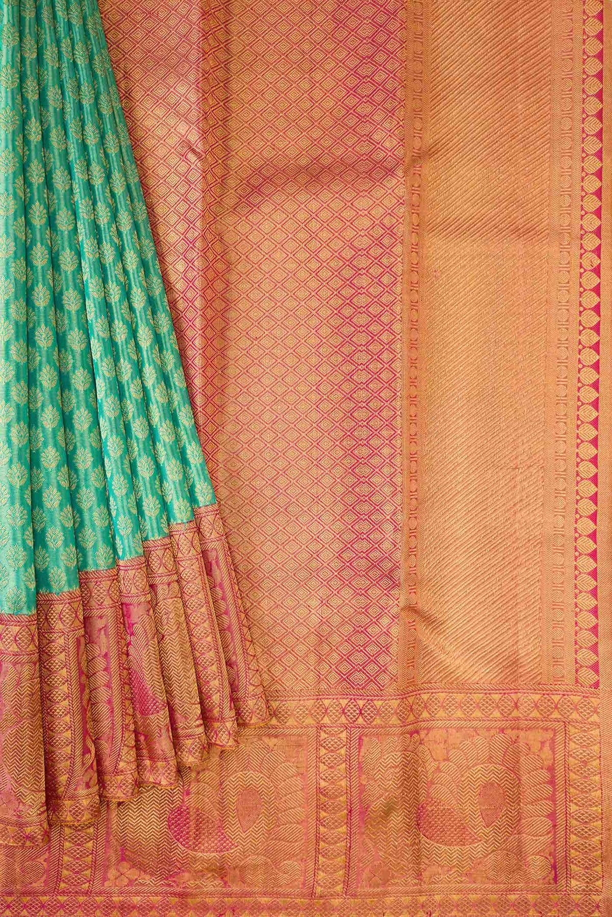 Light Green Kanchipuram Tissue Silk Saree
