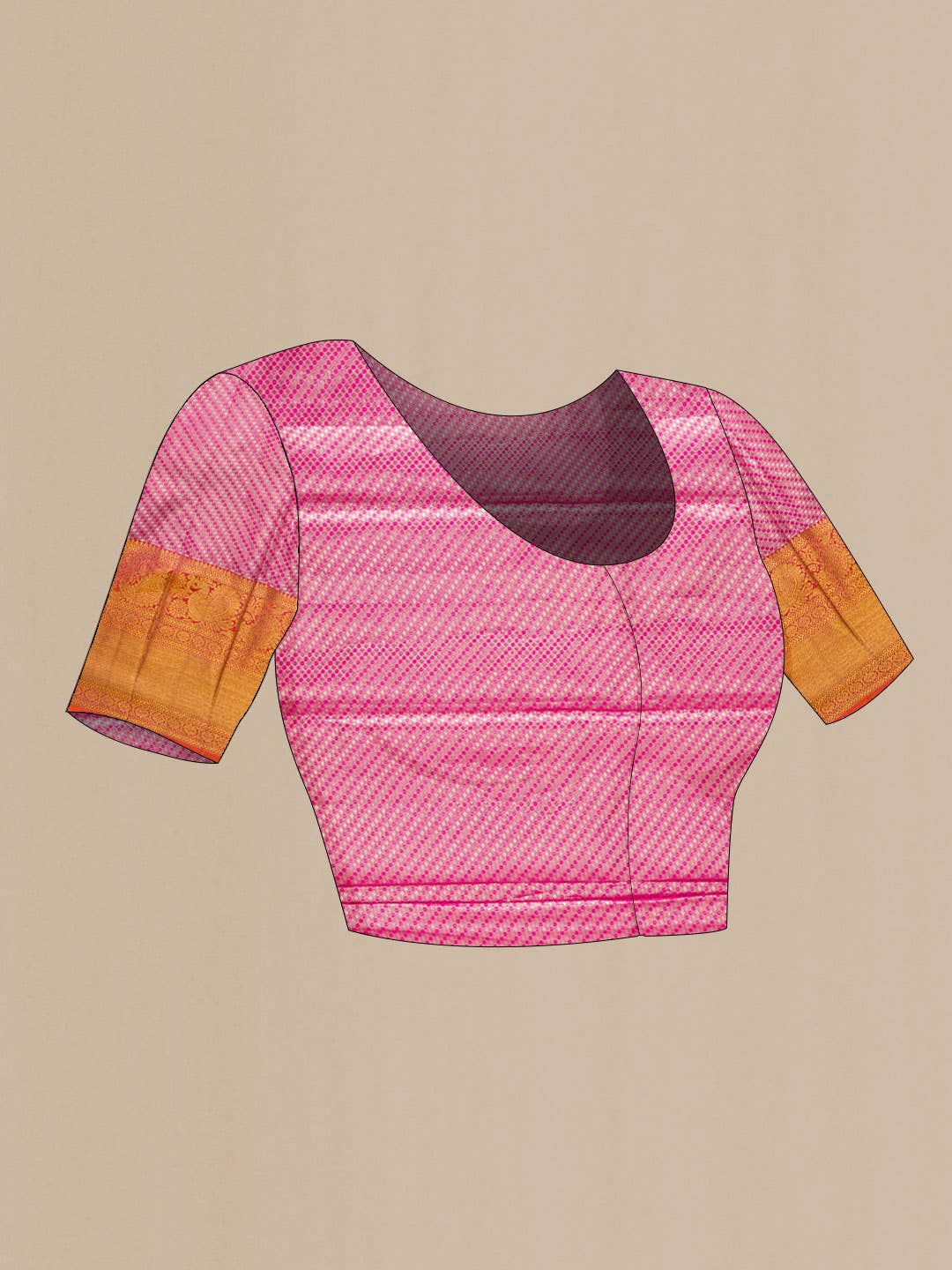 Sandal Dual Tone Kanchipuram Tissue Silk Saree