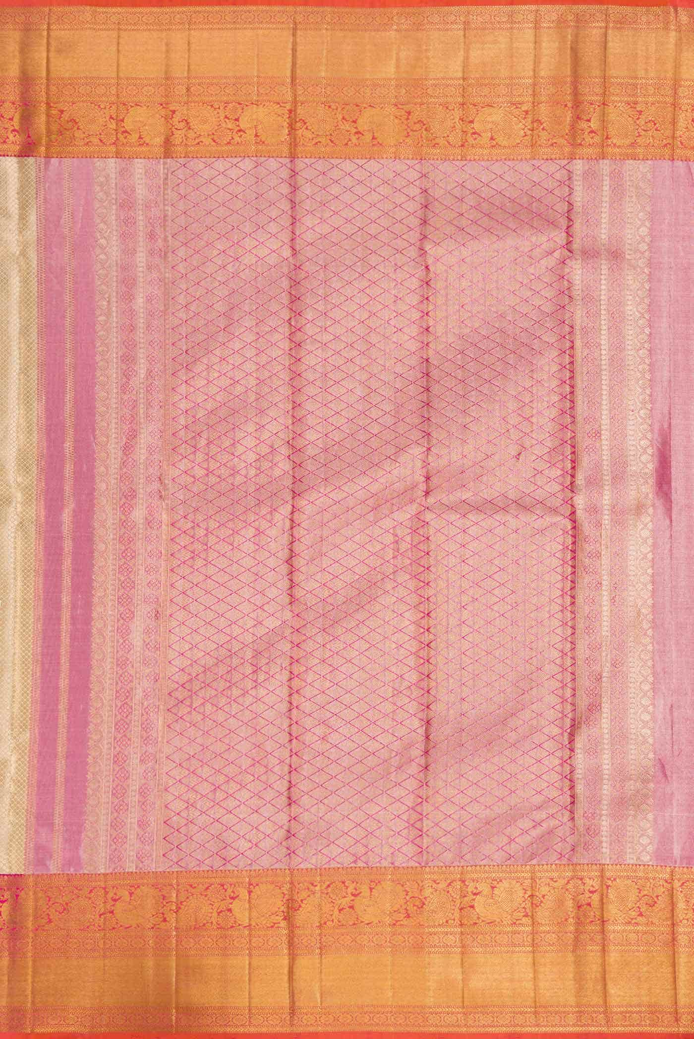 Sandal Dual Tone Kanchipuram Tissue Silk Saree