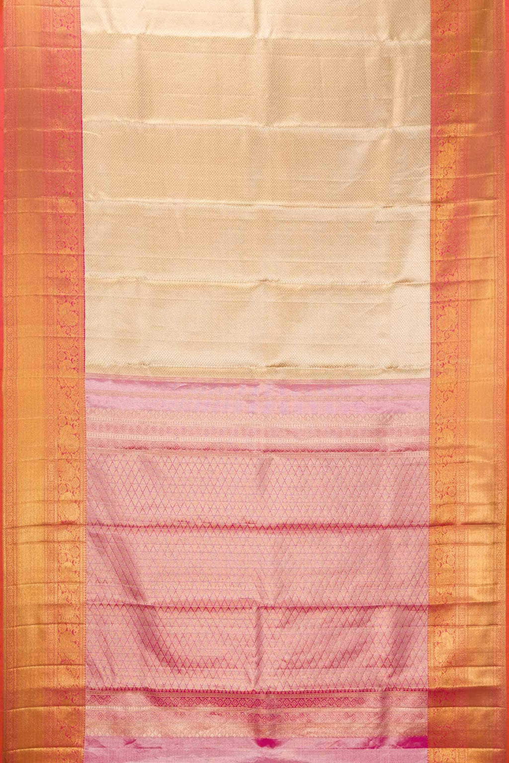 Sandal Dual Tone Kanchipuram Tissue Silk Saree