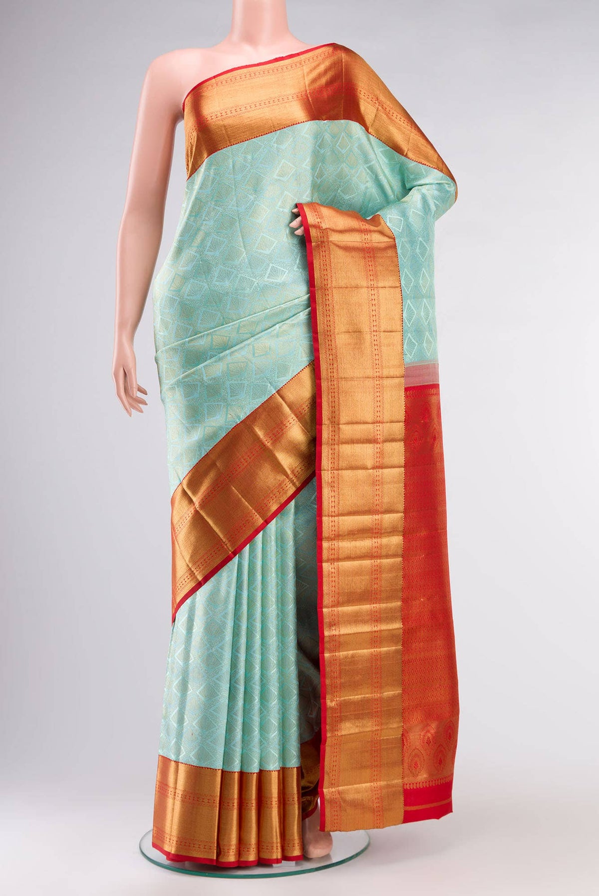 Light Blue Kanchipuram Silk Saree