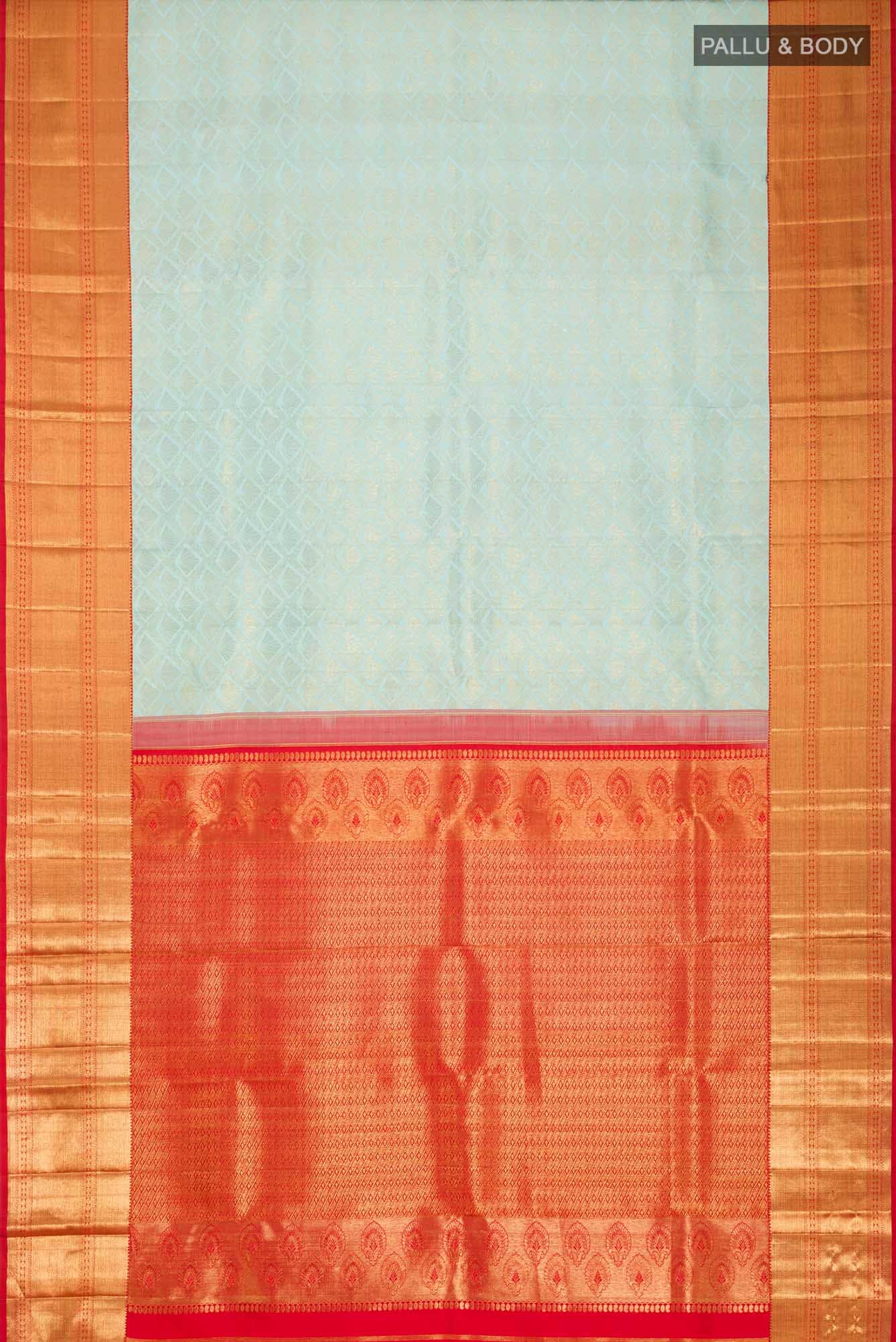 Light Blue Kanchipuram Silk Saree