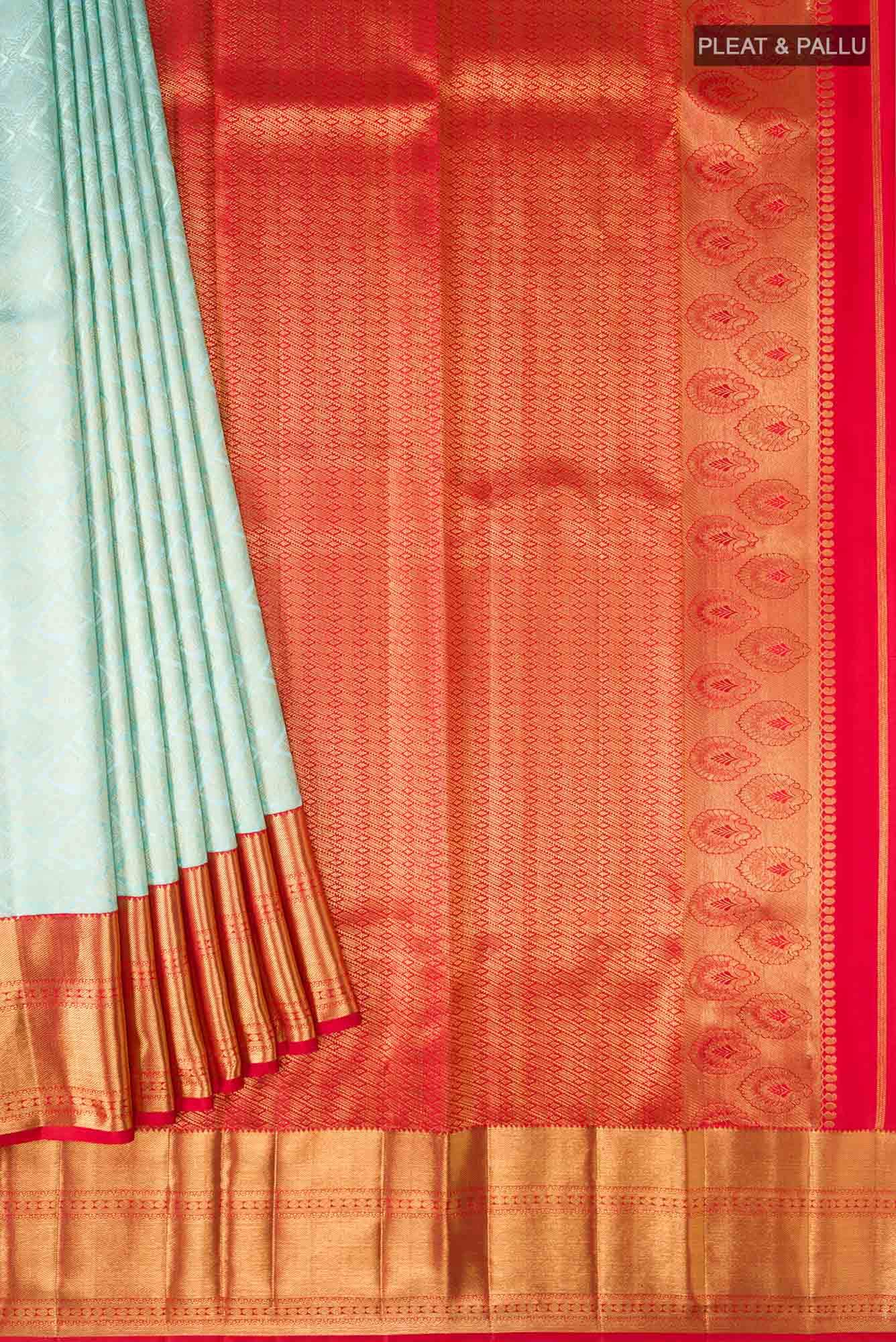 Light Blue Kanchipuram Silk Saree