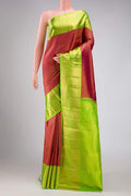 Maroon Dual Tone Kanchipuram Silk Saree