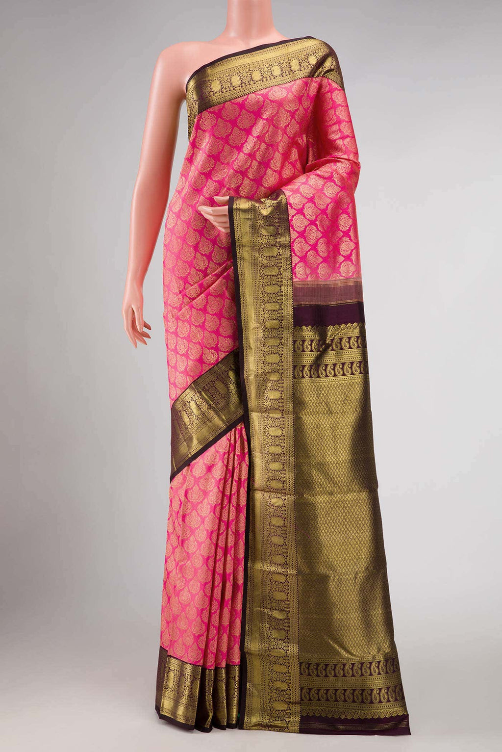 Pink Kanchipuram Silk Saree