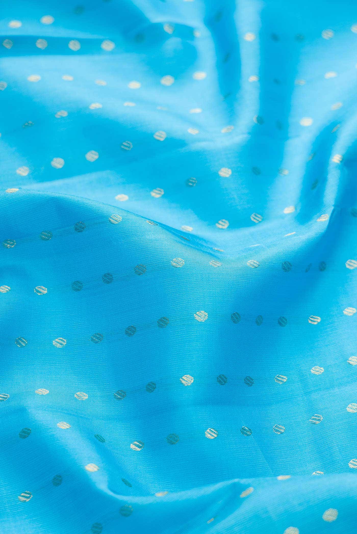 Sky Blue Kanchipuram Silk Saree