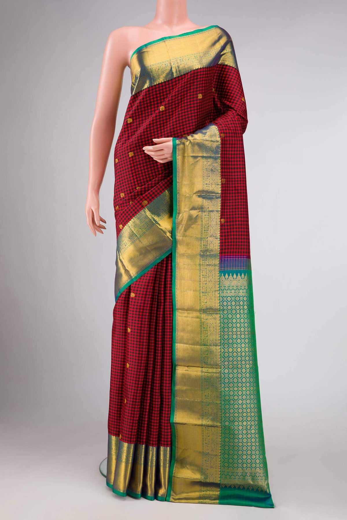 Multi Color Kanjivaram Silk Saree