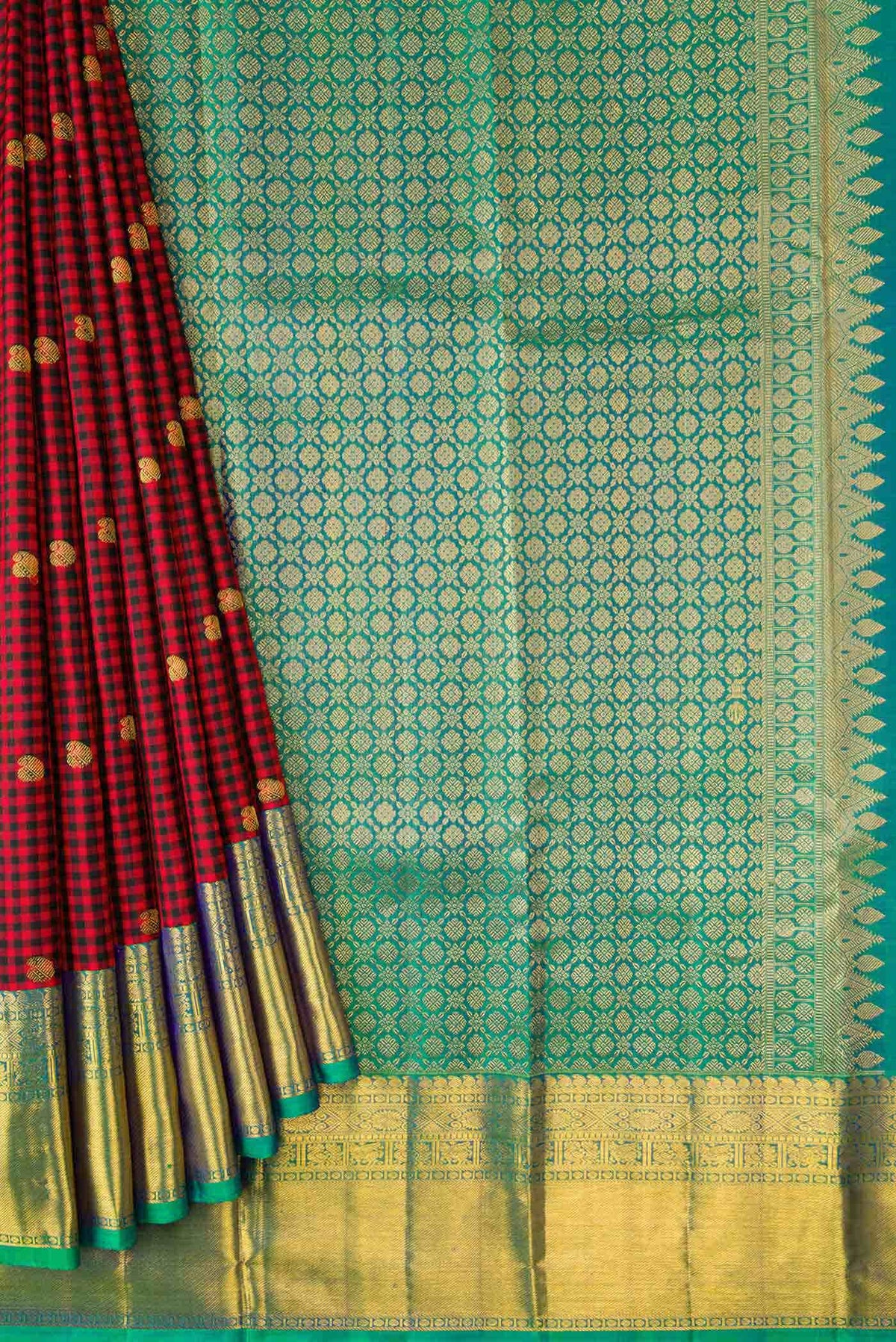 Multi Color Kanjivaram Silk Saree