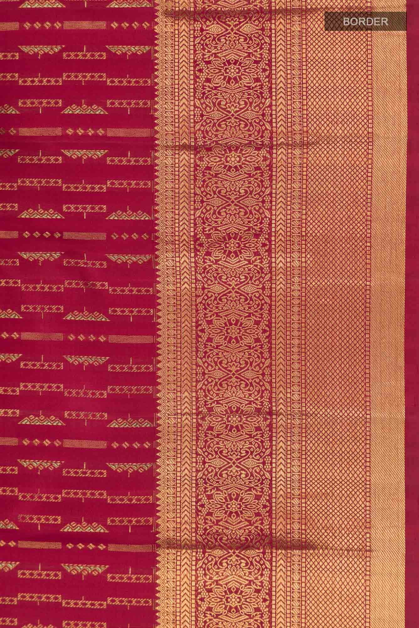 Maroon Kanchipuram Silk Saree