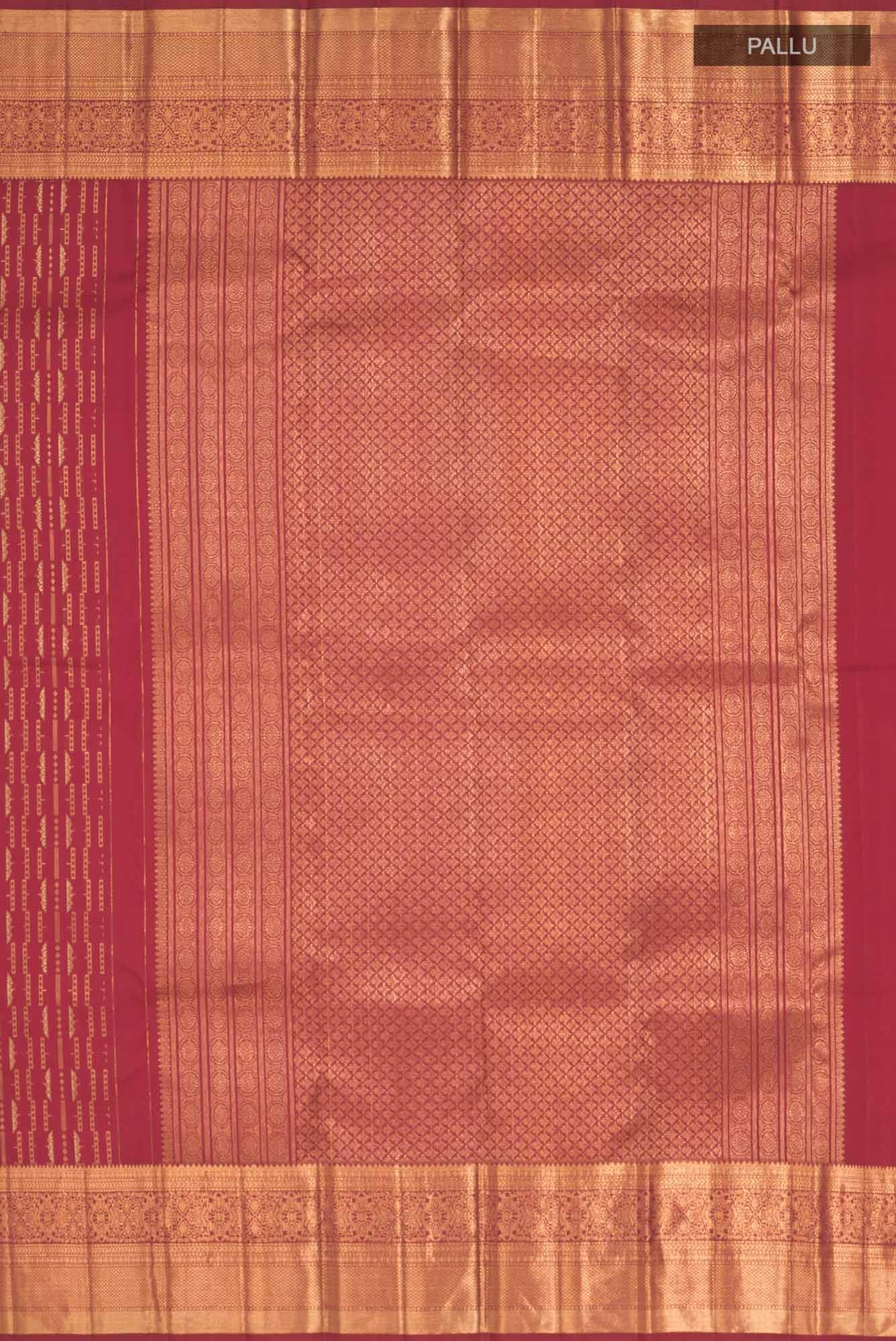 Maroon Kanchipuram Silk Saree
