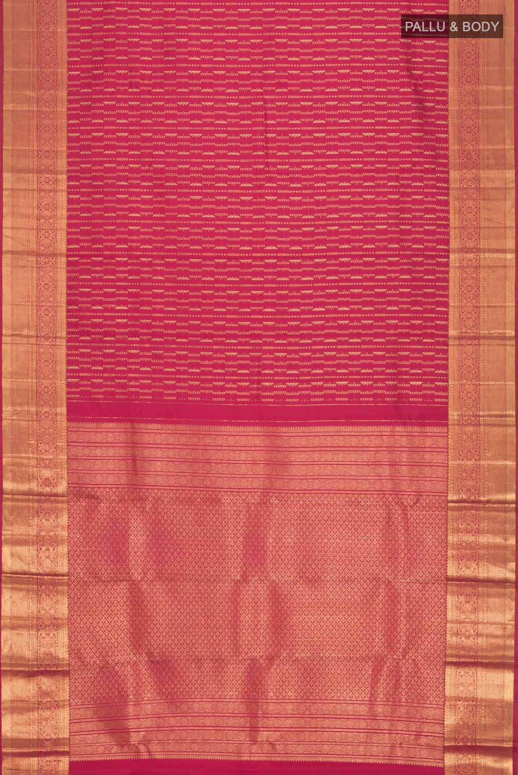 Maroon Kanchipuram Silk Saree