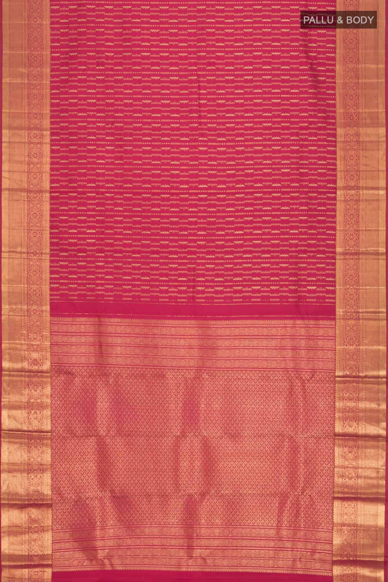 Maroon Kanchipuram Silk Saree