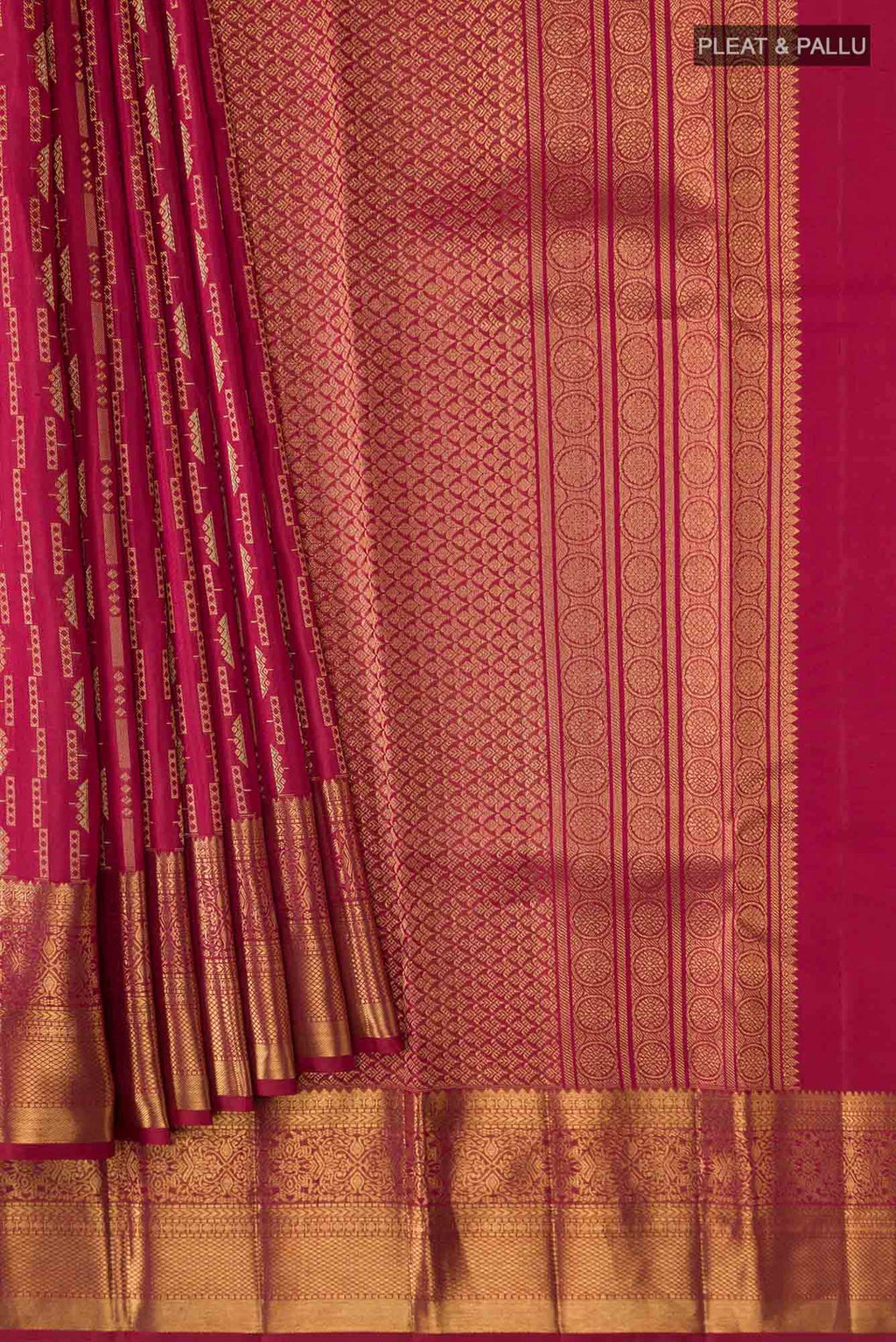 Maroon Kanchipuram Silk Saree