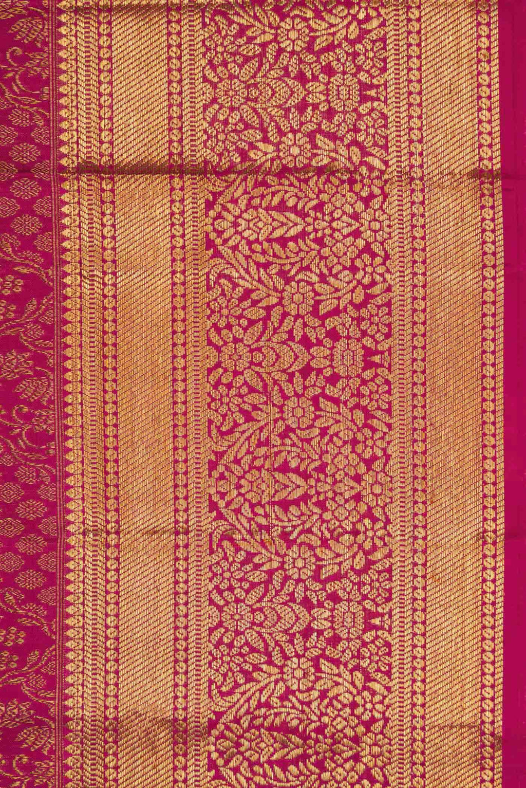 Dark Pink Dual Tone Kanchipuram Silk Saree