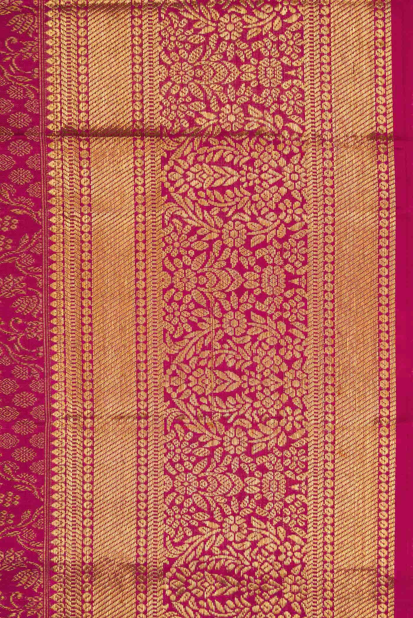 Dark Pink Dual Tone Kanchipuram Silk Saree