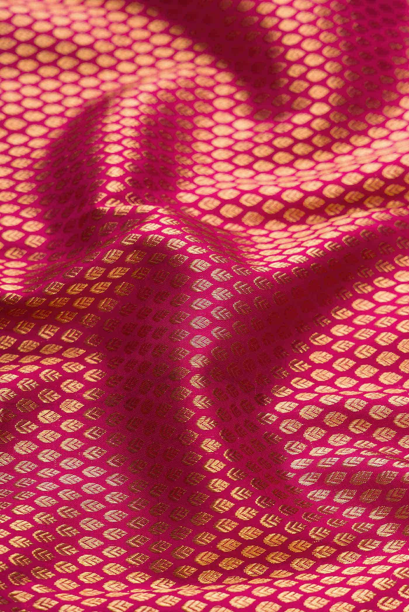 Dark Pink Dual Tone Kanchipuram Silk Saree