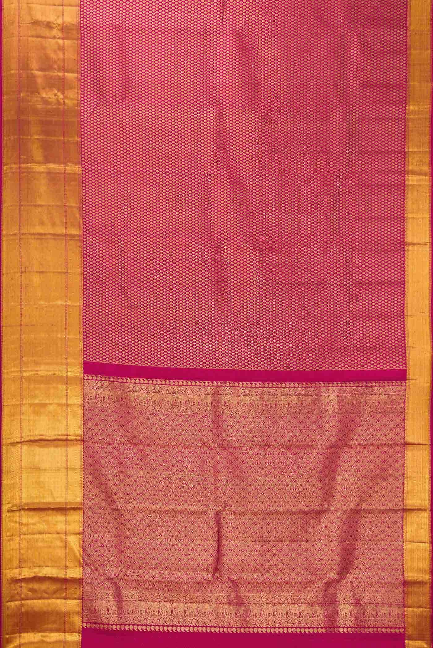 Dark Pink Dual Tone Kanchipuram Silk Saree
