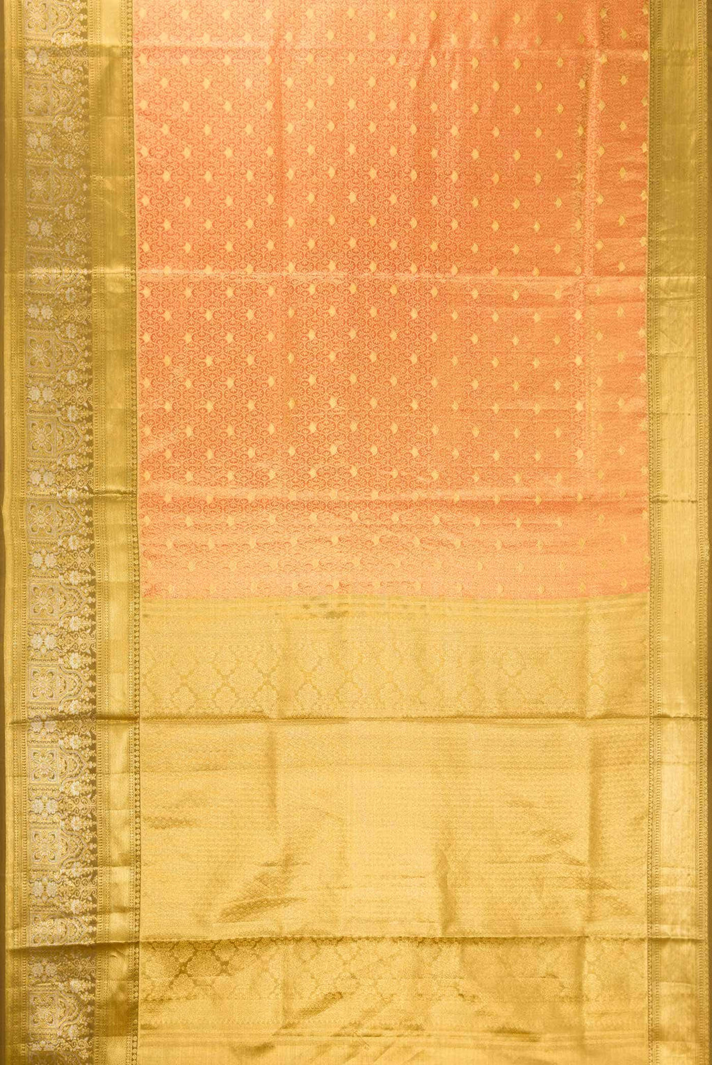 Orange Kanchipuram Tissue Silk Saree